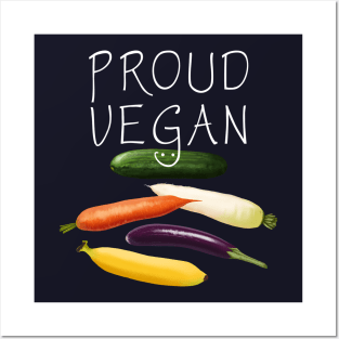 Proud Vegan Funny Design Posters and Art